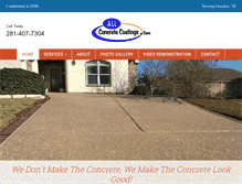 Tablet Screenshot of houstonconcretefinishingservice.com